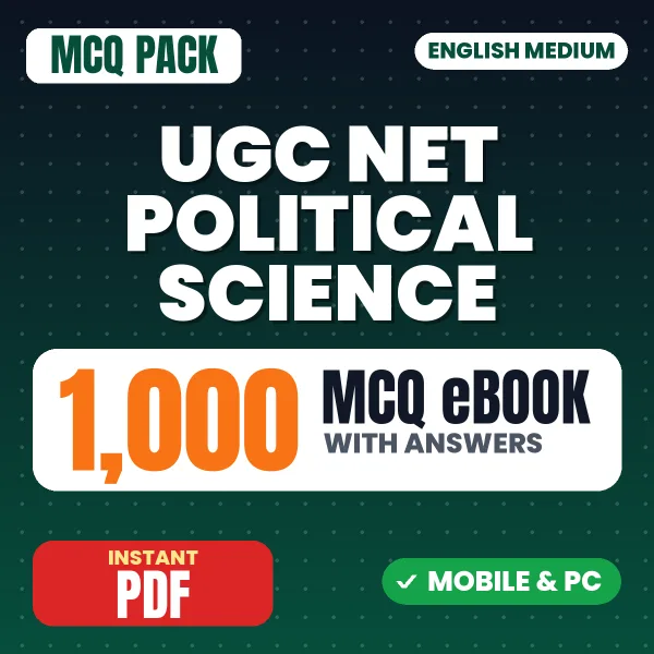 UGC NET Political Science Exam Paper 2 – 1000 MCQ eBook with Answers | English Medium PDF Download
