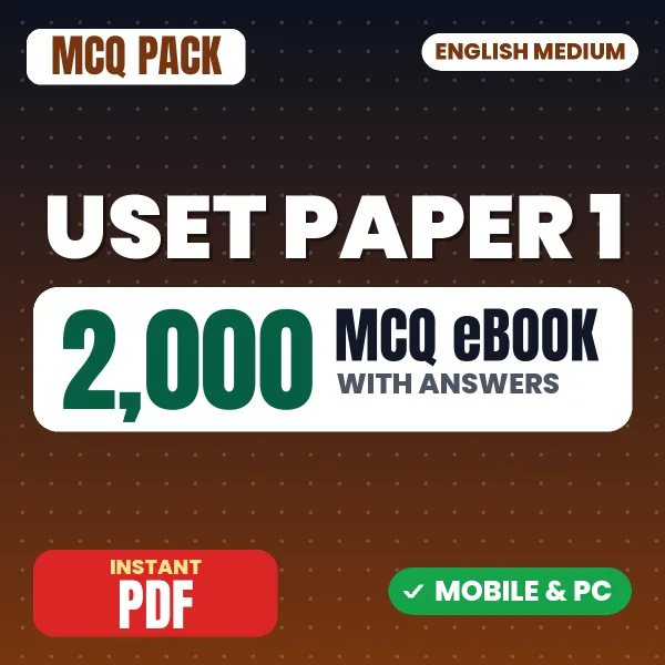 Uttarakhand SET Paper-I Exam – 2000 MCQ eBook with Answers | English Medium PDF Download