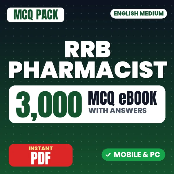 RRB Pharmacist Exam – 3000 MCQ eBook with Answers | English Medium PDF Download