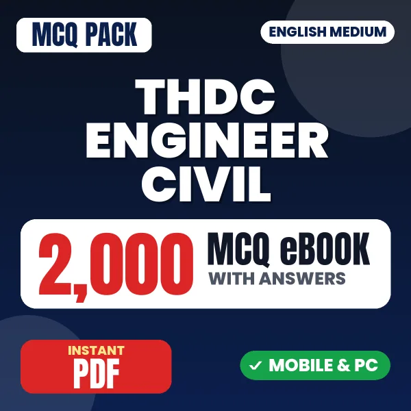 THDC Engineer (Civil) Exam – 2000 MCQ eBook with Answers | English Medium PDF Download