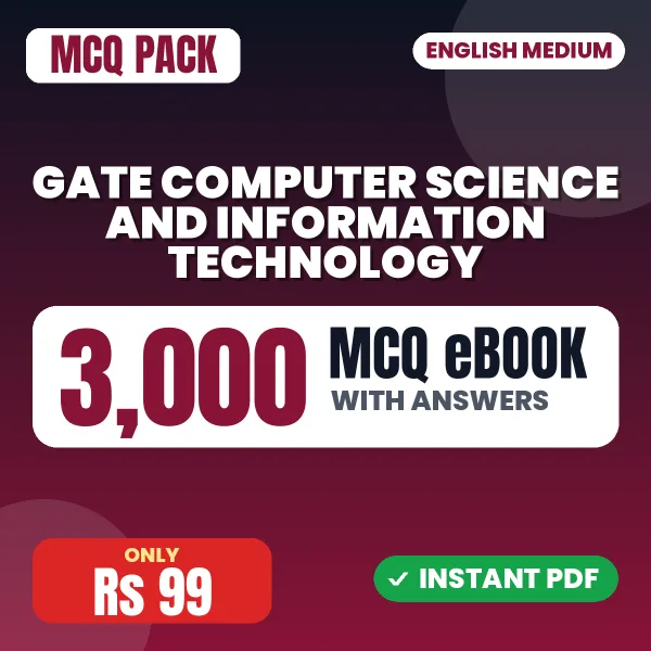 GATE Computer Science and Information Technology Exam – 3000 MCQ eBook with Answers | English Medium PDF Download