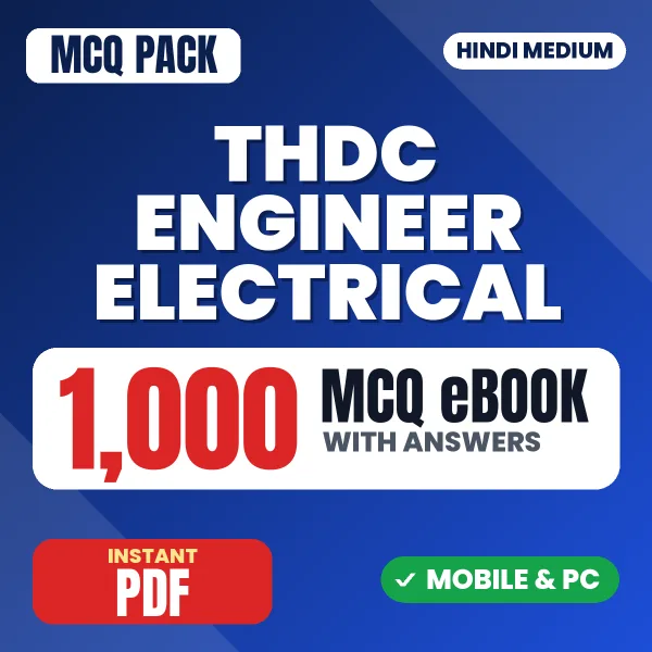 THDC Engineer Electrical Exam – 1000 MCQ eBook with Answers | Hindi Medium PDF Download