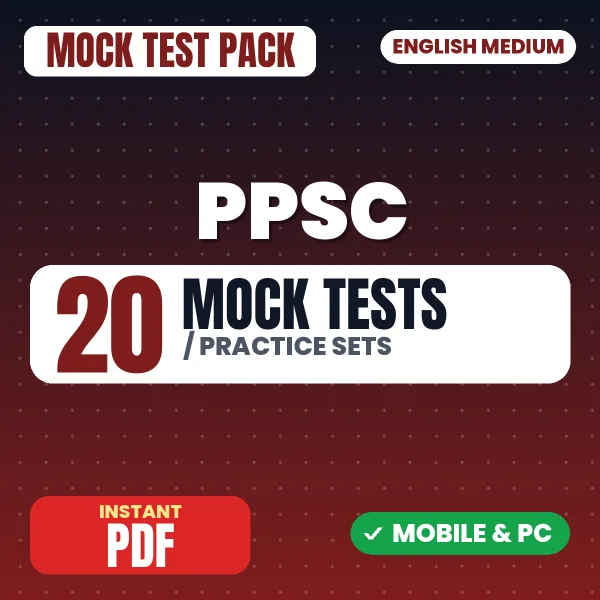 Punjab Public Service Commission Prelims (Paper-II) Exam – 20 Mock Tests / Practice Sets | English Medium PDF Download