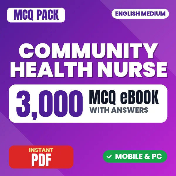 Community Health Nurse (CHN) – 3000 MCQ eBook with Answers | English Medium PDF Download