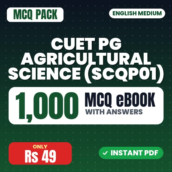 CUET PG Agricultural Science (SCQP01) Exam – 1000 MCQ eBook with Answers | English Medium PDF Download