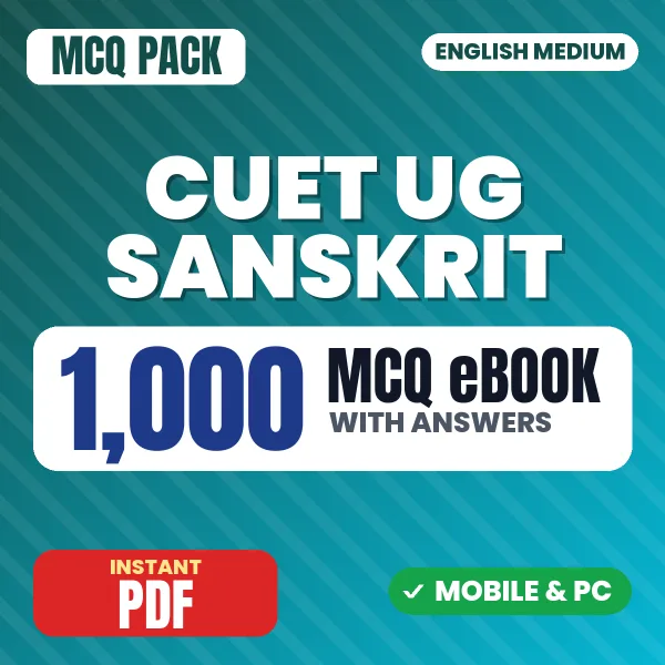CUET UG Sanskrit Exam – 1000 MCQ eBook with Answers | English Medium PDF Download