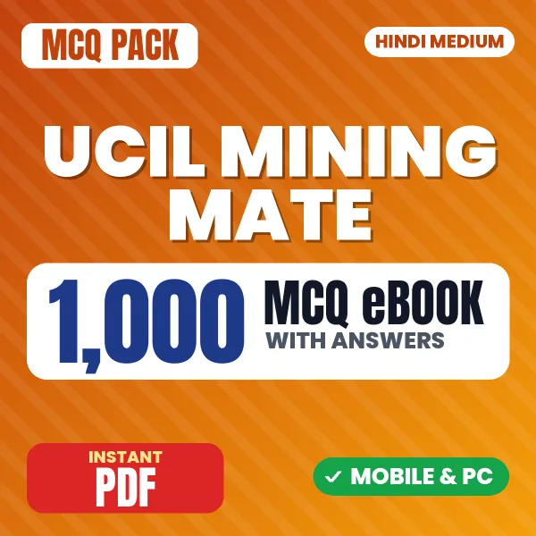 UCIL Mining Mate Exam – 1000 MCQ eBook with Answers | Hindi Medium PDF Download