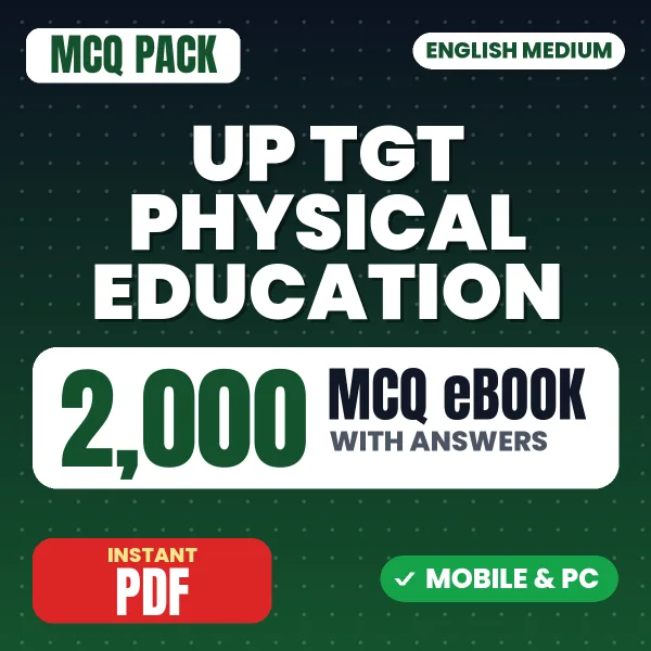 UP TGT Physical Education Exam – 2000 MCQ eBook with Answers | English Medium PDF Download