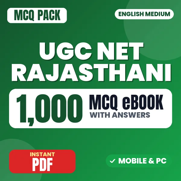 UGC NET Rajasthani Exam – 1000 MCQ eBook with Answers | English Medium PDF Download
