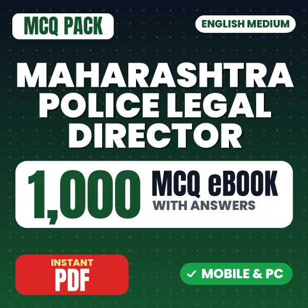Maharashtra Police Legal Director Exam – 1000 MCQ eBook with Answers | English Medium PDF Download