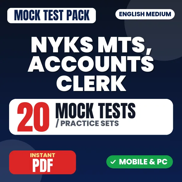 NYKS MTS Exam – 20 Mock Tests / Practice Sets | English Medium PDF Download