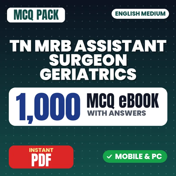 TN MRB Assistant Surgeon (Geriatrics) Exam – 1000 MCQ eBook with Answers | English Medium PDF Download