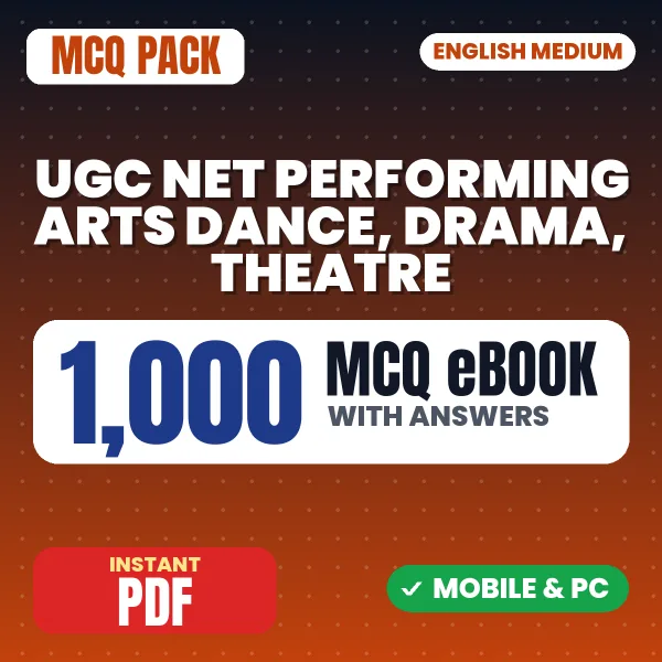 NTA UGC NET Performing Arts - Drama/ Theatre Exam – 1000 MCQ eBook with Answers | English Medium PDF Download