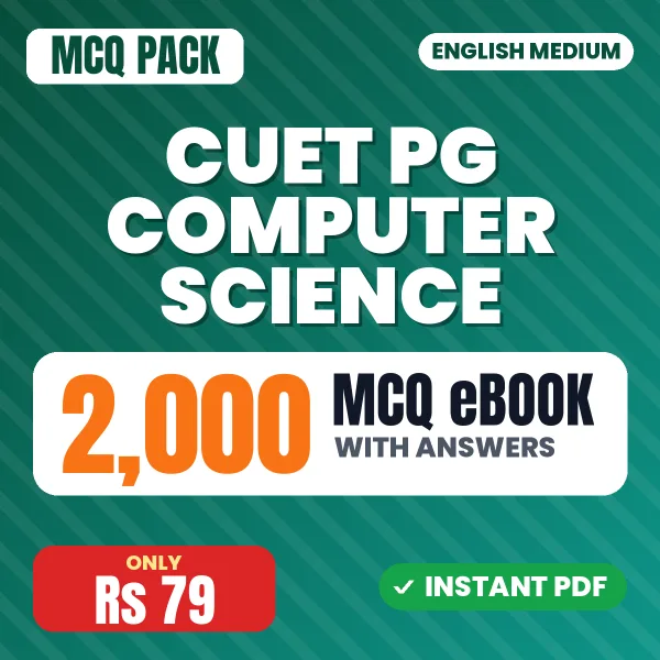CUET PG Computer Science Exam – 2000 MCQ eBook with Answers | English Medium PDF Download
