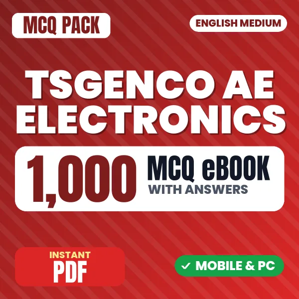 TSGENCO AE Electronics Exam – 1000 MCQ eBook with Answers | English Medium PDF Download