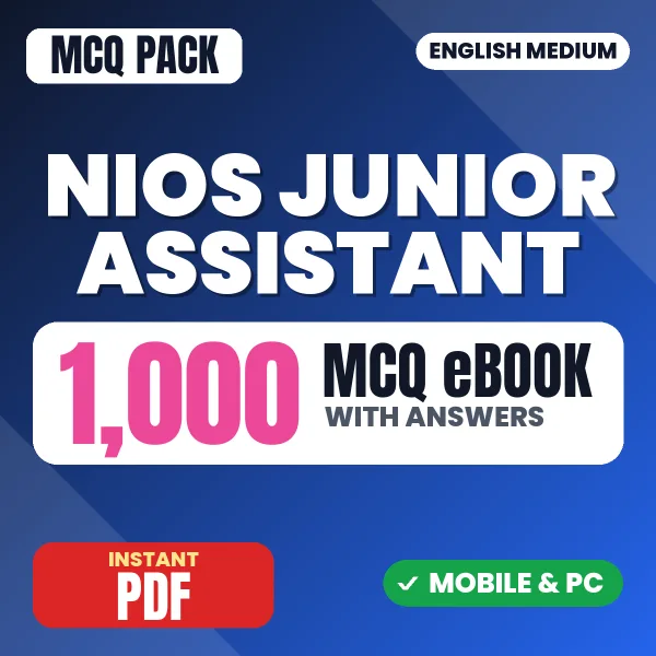 NIOS EDP Supervisor, Assistant, Stenographer Exam – 1000 MCQ eBook with Answers | English Medium PDF Download