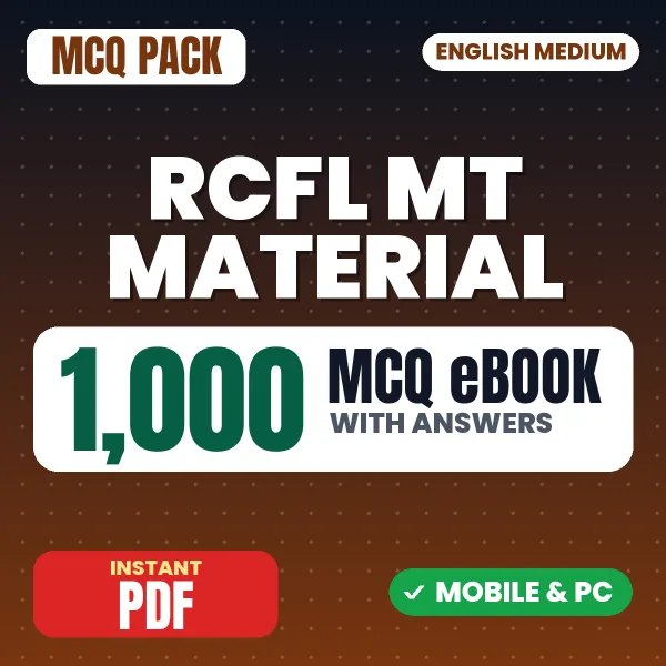 RCFL Management Trainee Material Exam – 1000 MCQ eBook with Answers | English Medium PDF Download