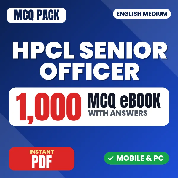 HPCL Senior Officer (Sales) Exam – 1000 MCQ eBook with Answers | English Medium PDF Download