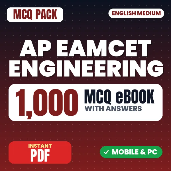 AP EAMCET (Engineering) Exam – 1000 MCQ eBook with Answers | English Medium PDF Download