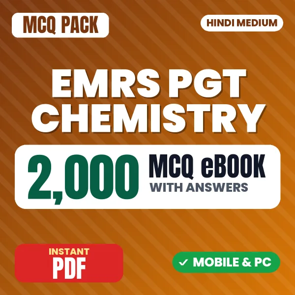 EMRS PGT Chemistry Tier 2 Exam – 2000 MCQ eBook with Answers | Hindi Medium PDF Download