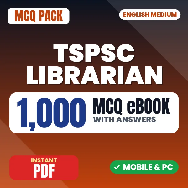 TSPSC Librarian Exam Paper I – 1000 MCQ eBook with Answers | English Medium PDF Download
