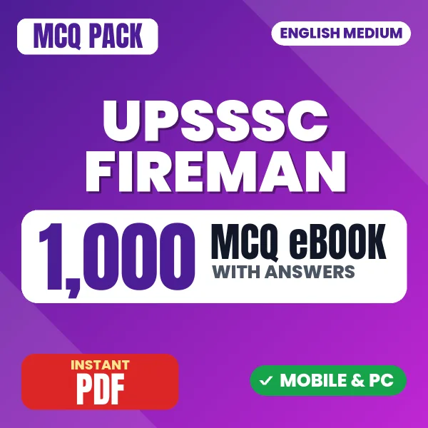 UPSSSC Fireman Exam – 1000 MCQ eBook with Answers | English Medium PDF Download