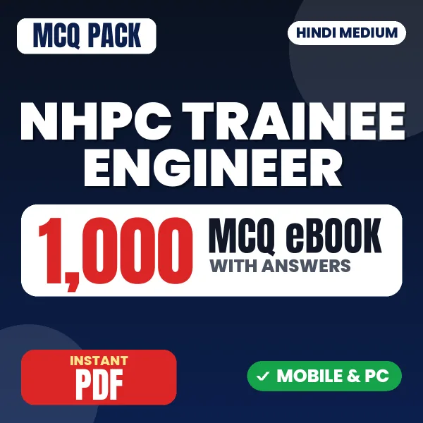 NHPC Trainee Engineer Exam (Electrical) – 1000 MCQ eBook with Answers | Hindi Medium PDF Download