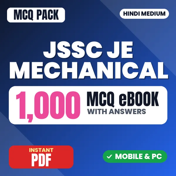 JSSC JE Mechanical (Paper-I) – 1000 MCQ eBook with Answers | Hindi Medium PDF Download