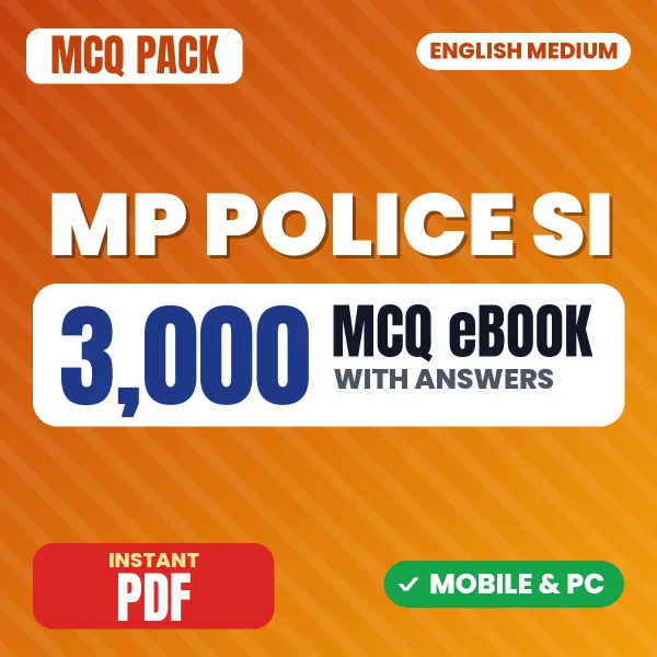 MP Police SI Prelims Exam – 3000 MCQ eBook with Answers | English Medium PDF Download