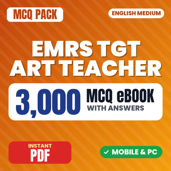 EMRS TGT Art Teacher Tier 2 Exam – 3000 MCQ eBook with Answers | English Medium PDF Download