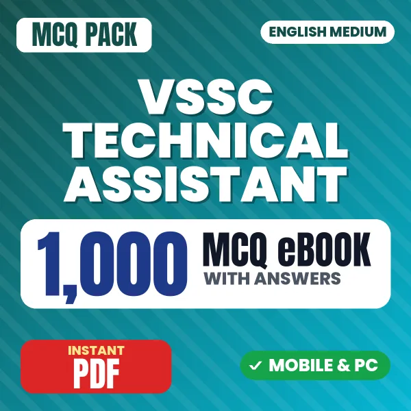 VSSC Technical Assistant (Mechanical) Exam – 1000 MCQ eBook with Answers | English Medium PDF Download