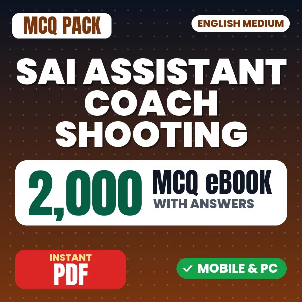 SAI Assistant Coach (Shooting) Exam – 2000 MCQ eBook with Answers | English Medium PDF Download