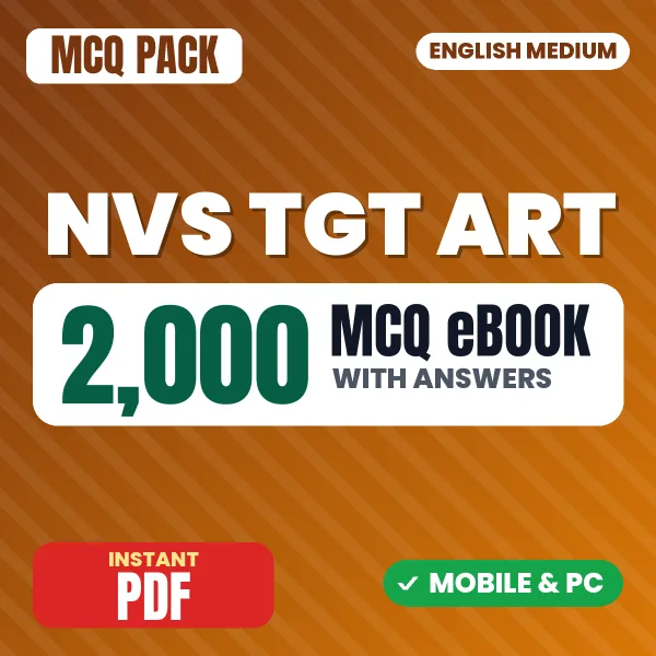 NVS TGT Art Tier 1 Preliminary Exam – 2000 MCQ eBook with Answers | English Medium PDF Download