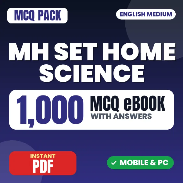 MH SET Home Science Exam Paper 2 – 1000 MCQ eBook with Answers | English Medium PDF Download