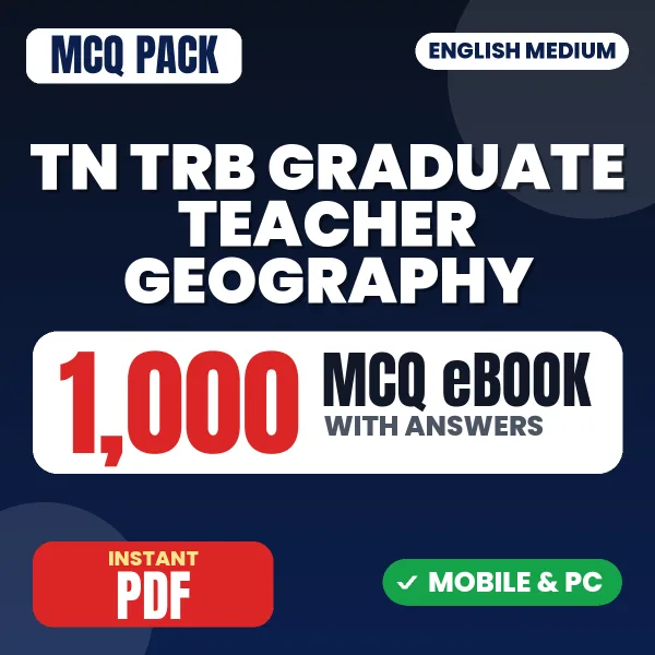 TN TRB Graduate Teacher Geography Exam – 1000 MCQ eBook with Answers | English Medium PDF Download