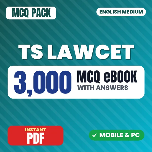 TS LAWCET Exam – 3000 MCQ eBook with Answers | English Medium PDF Download
