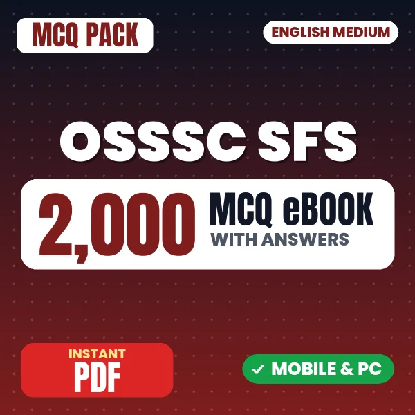 OSSSC Statistical Field Surveyor Prelims Exam – 2000 MCQ eBook with Answers | English Medium PDF Download
