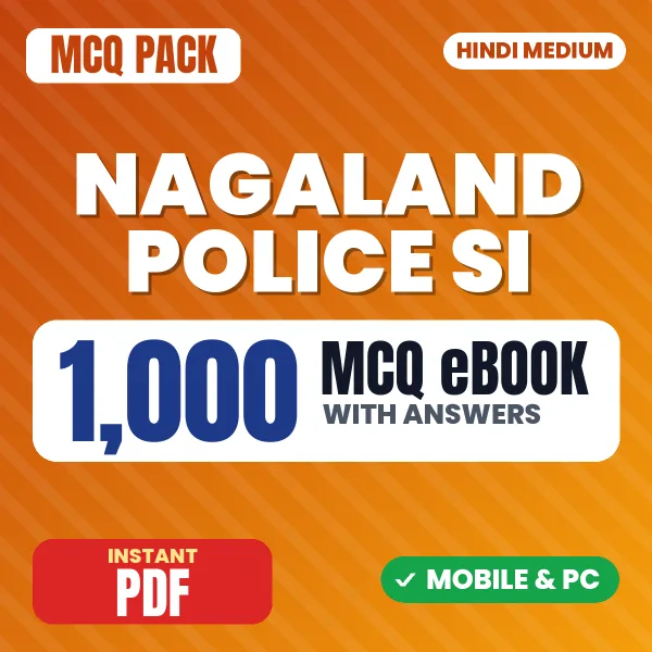 Nagaland Police SI Exam – 1000 MCQ eBook with Answers | Hindi Medium PDF Download