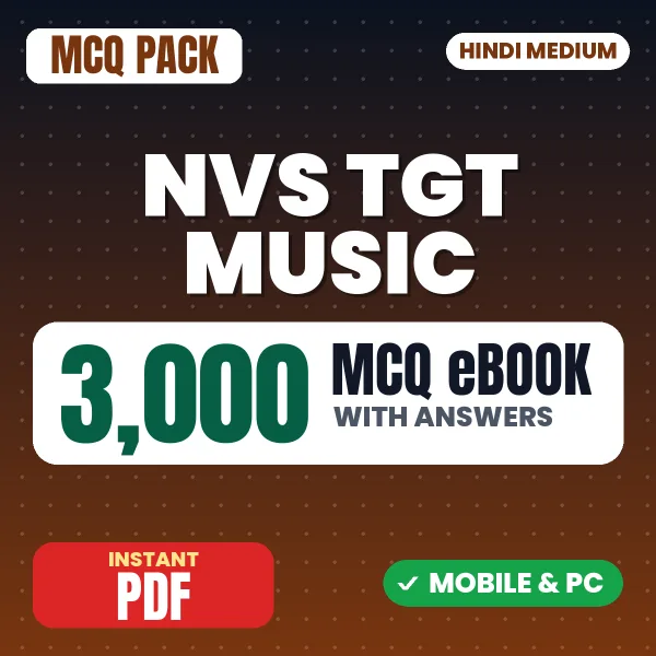 NVS TGT Music Preliminary Exam Tier 1 – 3000 MCQ eBook with Answers | Hindi Medium PDF Download