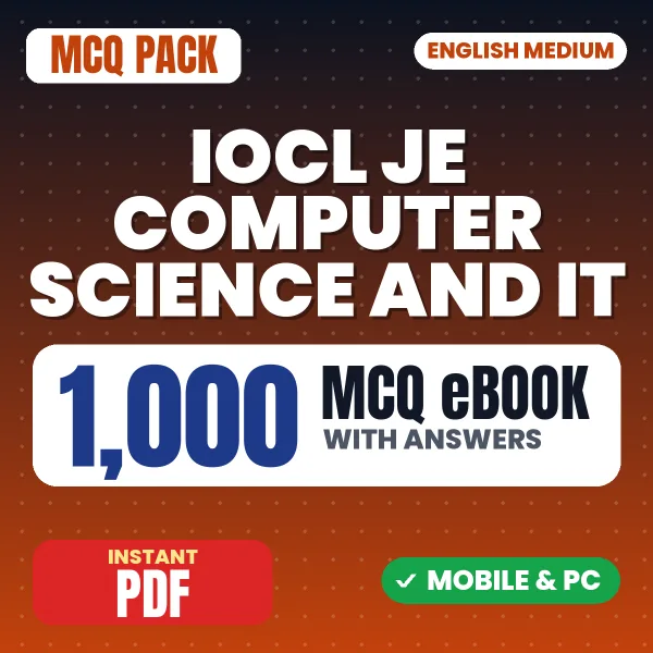 IOCL Junior Engineer (Computer Science and IT) Exam – 1000 MCQ eBook with Answers | English Medium PDF Download
