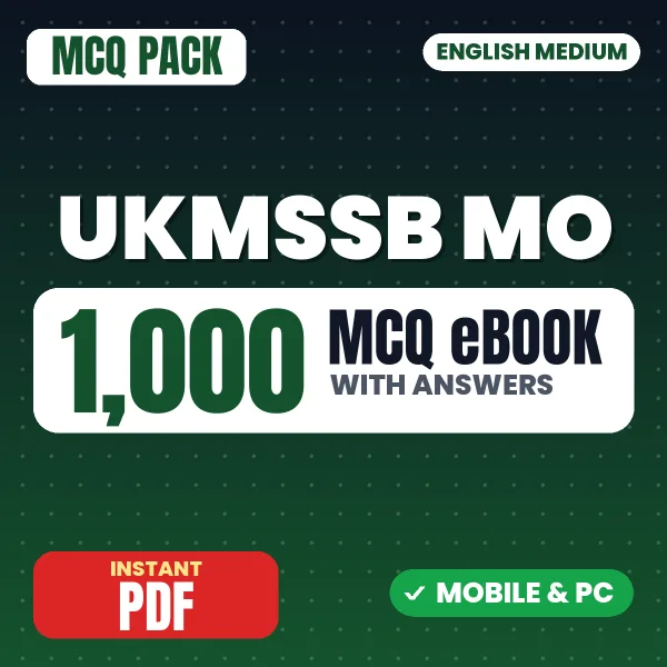 UKMSSB Medical Officer Exam – 1000 MCQ eBook with Answers | English Medium PDF Download