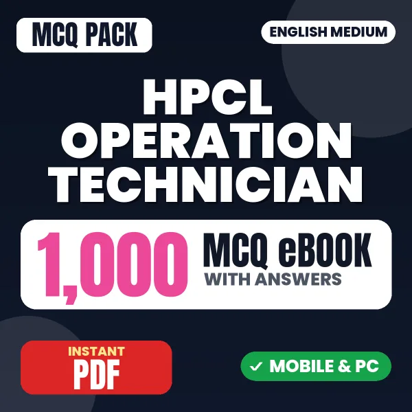 HPCL Operation Technician Exam (Chemical) – 1000 MCQ eBook with Answers | English Medium PDF Download