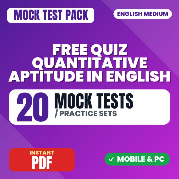 FREE Quantitative Aptitude Quiz (Number System) – 20 Mock Tests / Practice Sets | English Medium PDF Download