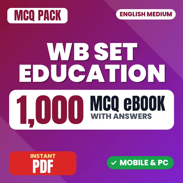 WB SET Education Exam – 1000 MCQ eBook with Answers | English Medium PDF Download