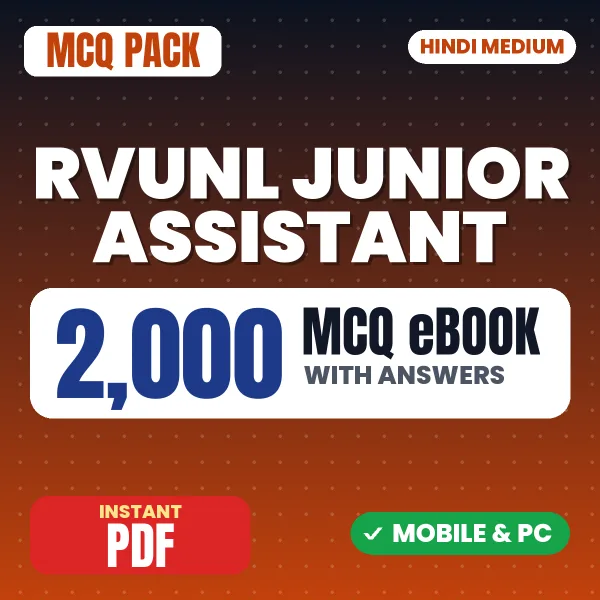 RVUNL Junior Assistant Exam – 2000 MCQ eBook with Answers | Hindi Medium PDF Download