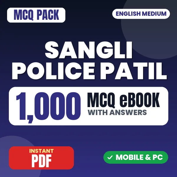 Sangli Police Patil Exam – 1000 MCQ eBook with Answers | English Medium PDF Download