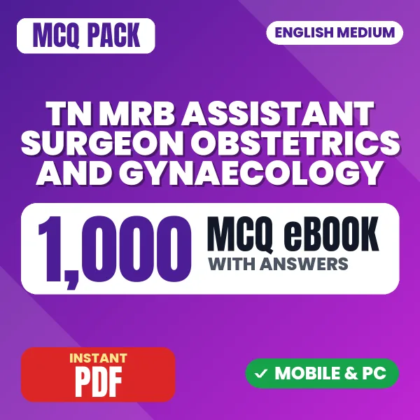 TN MRB Assistant Surgeon (Obstetrics & Gynaecology) Exam – 1000 MCQ eBook with Answers | English Medium PDF Download