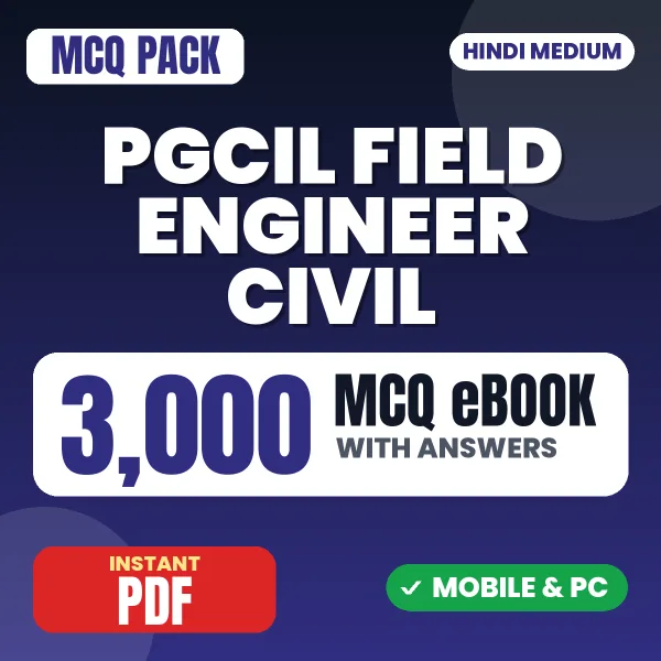 PGCIL Field Engineer (Civil) Exam – 3000 MCQ eBook with Answers | Hindi Medium PDF Download