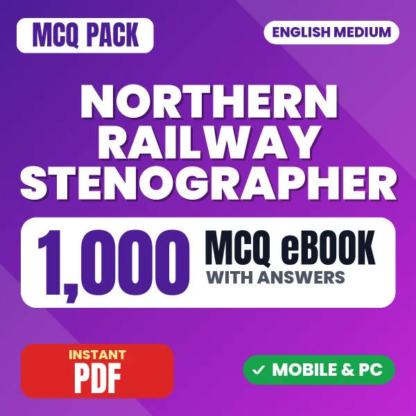 Northern Railway Stenographer Exam – 1000 MCQ eBook with Answers | English Medium PDF Download
