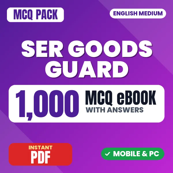 SER Goods Guard Exam – 1000 MCQ eBook with Answers | English Medium PDF Download